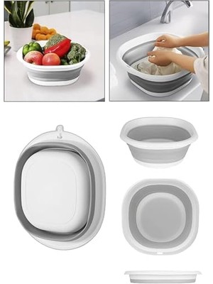 Katlanabilir Silikon Badya,akordiyon Plastik Leğen,katlanabilir Leğen (31X31)