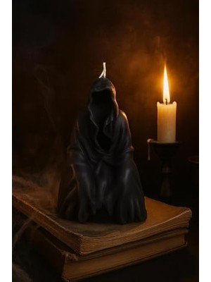 Hayalet Kral Mum Halloween Bayramı Korku Dekorasyonu Dark Obje Mum