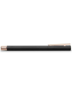 Dolma Kalem Neo Slim, Uç M, Metal Siyah, Pembe Altın, 1 Adet