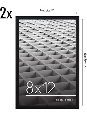 Americanflat Resim Çerçevesi, 20,3 x 30,5 Cm, Kırılmaz Camlı, Duvar ve Masa Plakası Için Yatay ve Dikey Formatlar (2 Adet)