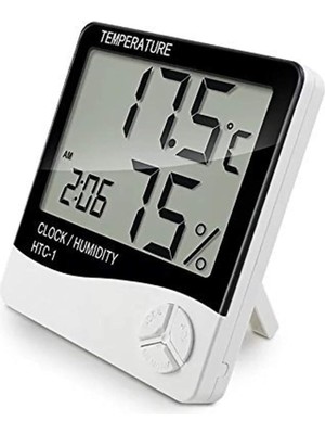 J52YT1927 Masaüstü Dijital Termometre Nem Ölçer Saat
