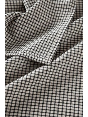 W Doku | Piti Kareli Runner - Piknik Örtüsü 40 x 150 cm (Siyah)