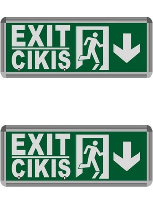 Opto 3W Çıkış-Exit LED Armatür - 2 Adet (Aşağı) Hs 4601