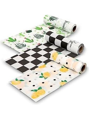 Masa ve Aktivite Piknik Örtüsü Kullan At Sıvı Geçirmez 3 Rulo (Rulo Içi:10 Adet) 100X120CM 3rulokarışık