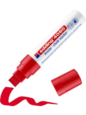 4090 Tebeşir Kalemi - Kırmızı - 1 Tebeşir Kalemi - 4-15 mm Kesik Ucu