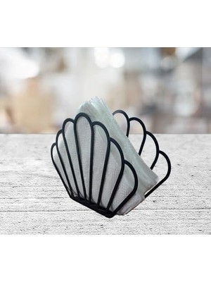 Peçetelik Taç Mat Siyah