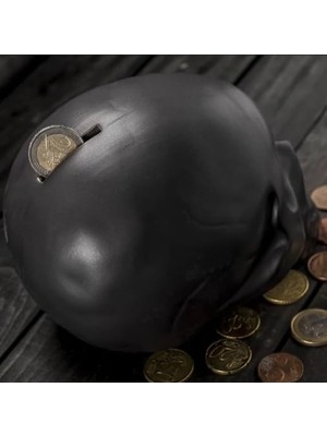 KIK-PB16 Kumbara- Kafatasi, Siyah