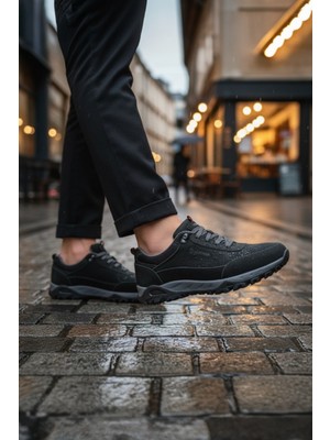 Enoch Hakiki Deri Su Geçirmez Dirençli Erkek Outdoor Sneaker Ortopedik Taban