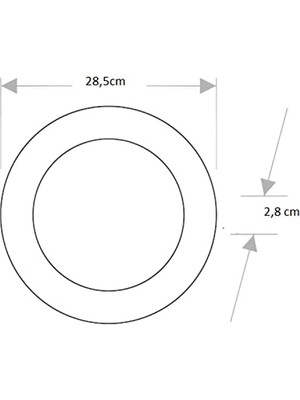30W Damla Yuvarlak Sıva Üstü LED Panel Armatür CT-5273 - Beyaz Işık Plastik Kasa