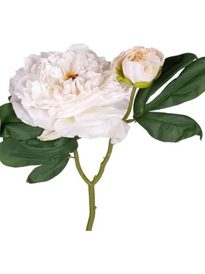 Yapay Gül Tomurcuklu Beyaz 50 Cm.