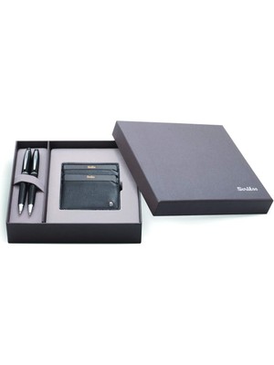 Dr 209 Kredi Kartlık ve 35 Siyah Krom Kalem Seti Siyah