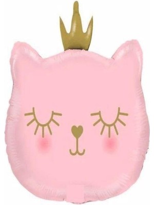 Kedi Pembe Folyo Balon