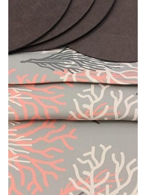 Turuncu Beyaz Desenli Dijital Baskılı Runner Amerikan Servis 40X150 cm