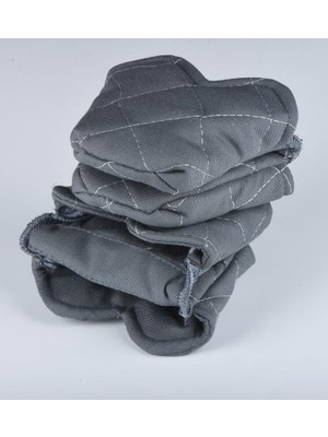 Isı Yalıtımlı Isı Geçirmeyen Kumaş Fırın Tutacağı Tencere Tepsi Tutamaç 2 Adet Silikon Değil (Antrasit)