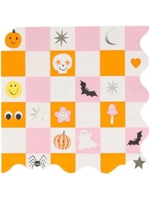 - Groovy Halloween Large Napkins - Bayramı Karakterli Peçeteler (L) (16'lı)