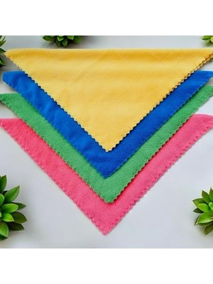 Mikrofiber Temizlik Bezi 3'lü Set - 40X40 Cm, Kalın ve Yumuşak Doku, Dekoratif Lazer Kesim, Ekstra Emici, Çok Amaçlı Kullanım Için, Mutfak, Banyo, Araç ve Genel Temizlik Için Uygun, Yıkanabilir