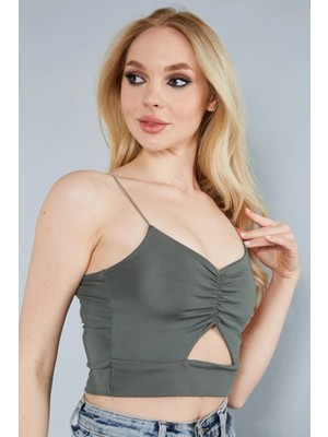 Meecy Kadın Göğüs Detaylı Ip Askılı Büstiyer