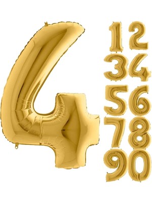 5dm 4 Rakam Balon Folyo Altın Sarısı 16 Inç