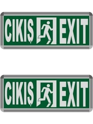 Opto 3W Çıkış-Exit LED Armatür 2 Adet (Exit) Hs 4602