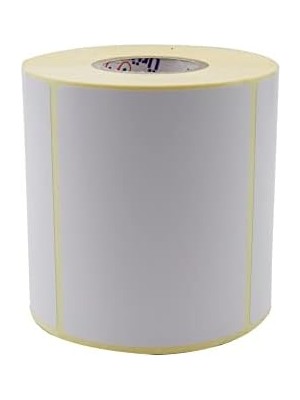 Hazır Al Hızlı Al Kuşe Etiket 100MM x 80MM Ruloda 500 Adet 40MM Çapında Baskısız Barkod Yazıcı Etiketi