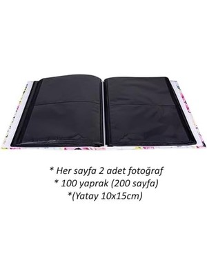 RS306 Fotoğraf Albümü 10X15CM 200 Fotoğraf Kapasiteli Istanbul Desenli Lüks Albüm