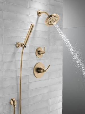 Saylor 3 Ayar Duş Kolu Saptırıcı Kiti, Saptırıcı Valf Kiti, Duş Saptırıcı Kiti, Şampanya Bronz T11835-CZ (Valf Dahil Değildir)