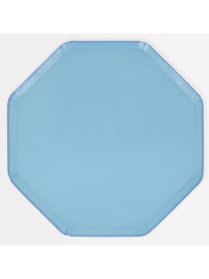 - Cornflower Blue Dinner Plates - Peygamber Çiçeği Mavisi Tabaklar (L) (X8)