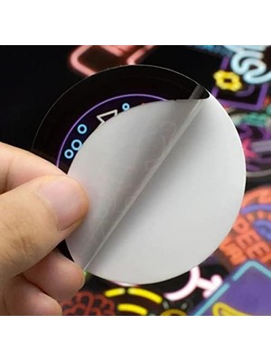 Neon Seti, Laptop ve Kask Çıkartması, Ajanda, Bullet Journal, Retro ve Temalı Notebook Kaplama