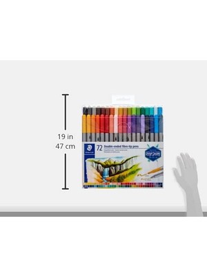 Çift Uçlu Keçeli Kalem 3.0 - 0.8mm 72'li