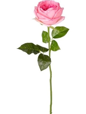 Yapay Çiçek Islak Dokulu Gül Pembe 48 Cm.