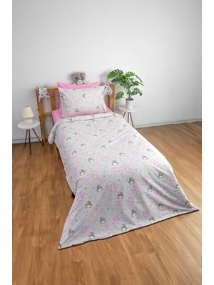 BALERIN%100 Pamuk Tek Kişilik Nevresim Takımı - Gri