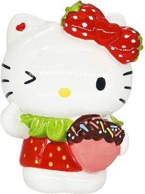 Blue Sky Clayworks Hello Loves You With Strawberry Bow Sevimli Göz Kırpma Heykelcik