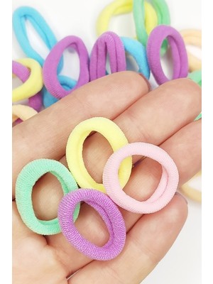 Gampus Neon Canlı Renklerde Mini Lastik Toka 400LÜ Çoklu Sağlam Lastik Toka Örgü Toka