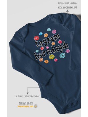 Teyzem Buradaydı Baskılı Bebek Zıbını – Çıtçıtlı Body | %100 Pamuk Uzun Kol