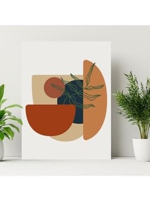 Retro Çiçek Tasarımlı 30X40 Kanvas Tablo Duvar Tablosu