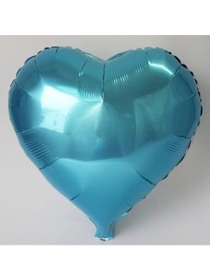 5dm Kalp Balon Folyo Açık Mavi 45 cm 18 Inç