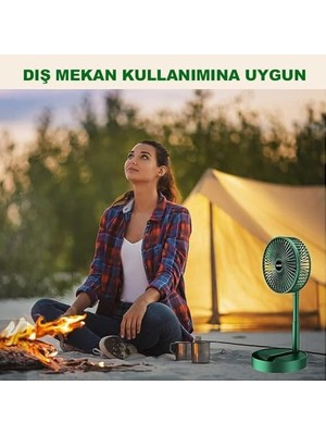 Şarjlı Taşınabilir Fan Katlanır Teleskopik USB Fanı Ev Ofis Masaüstü Sessiz Fan