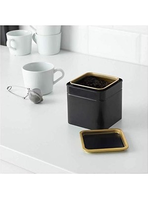 Blomnıng Kahve/çay Kutusu, Siyah ve Altın Renkli, 10X10X10 Santimetre, 203.732.06
