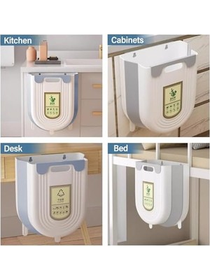 Katlanabilir Körüklü Mutfak Dolap Içi Çöp Kovası – 20KG Taşıma Kapasiteli, Kompakt ve Dayanıklı Atık Kutusu, Kolay Montajlı Plastik Çöp Kovası, Pratik ve Hijyenik Kullanım, 13X22X25 cm