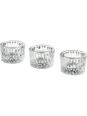 Tealight Mumluk, Cam, 4 Cm, 3 Adet