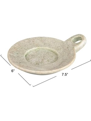 Co-Op El Oyması Mermer Saplı, Bej Tabak, 6"