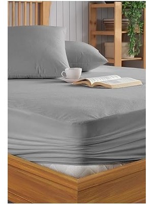 Formeya Gri Sıvı Geçirmez Alez - Tek-Çift Kişilik Alez - Mikrofiber Kumaş - Fitted(Yatağı Saran) Alez - Yatak Koruyucu ALEZ-ÇARŞAF(150X200)