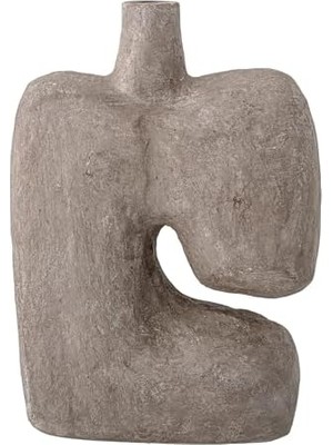 Gri Kağıt Mache Vazo