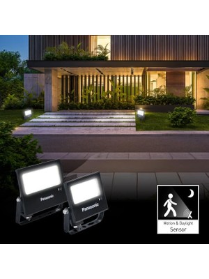 LED Sensörlü Projektör, Sıcak Beyaz Işık 20W 1510LM 3000K