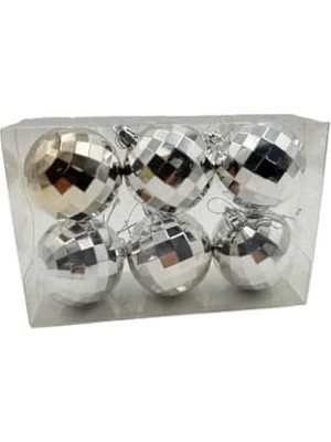 Yılbaşı Çam Ağacı Süsü Disko Topu Görünümlü 6 cm 6 Lı