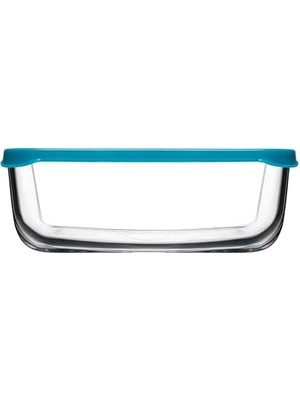 Snow Box Saklama Kabı 1225 cc Tekli Plastik Turkuaz Kapaklı