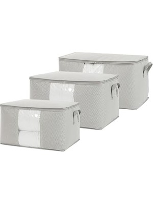 3'lü Pvc Pencereli Gri Hurç Set
