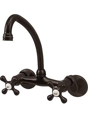 KS214ORB Magellan Duvara Monte Mutfak Musluğu, 16,5 Cm, Yağla Pürüzsüzleştirilmiş Bronz