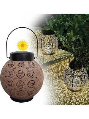 Güneş Enerjili Dekoratif LED Fener / Askılı Bahçe Feneri / Bahçe Dekorasyon Feneri / GT-SL25R