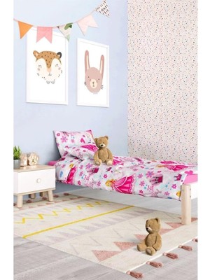 Prenses Genç Nevresim Takımı 160 * 220- Pembe